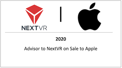 Advisor to NextVR on Sale to Apple