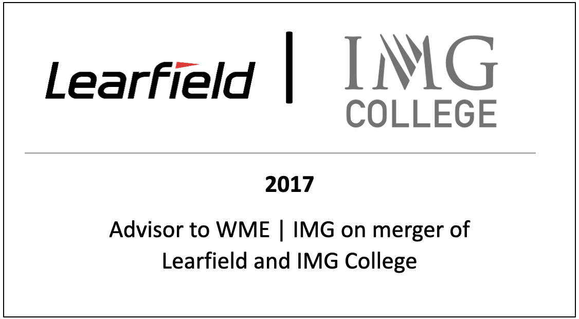 Advisor to WME | IMG on merger of Learfield and IMG College