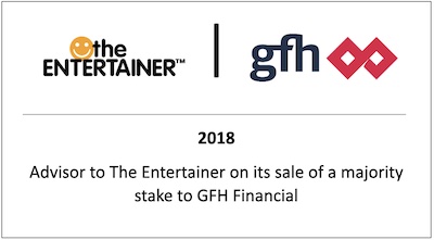 Advisor to The Entertainer on its sale of a majority stake to GFH Financial
