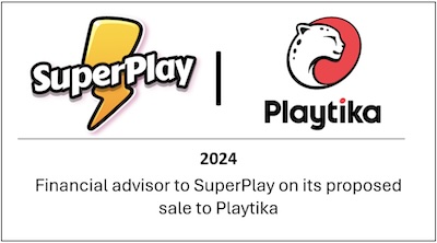 Financial advisor to SuperPlay on its proposed sale to Playtika