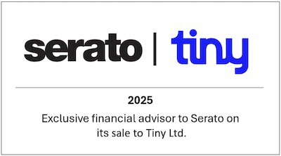 Exclusive financial advisor to Serato on its sale to Tiny Ltd.